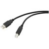 Renkforce RF-5720372 USB cable USB 2.0 USB-A USB-B 20.00 m Black Braided