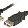 USB 2.0 extension cable, USB plug type A to USB socket type A, 1 m, black, K5246SW.1