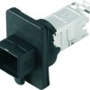 Kołnierz RJ45, IP 67, wariant 4, beznarzędziowy, EIA/TIA 586 A, Cat.6A / Class EA (ISO/IEC 11801 2010) IE-BS-V04P-RJ45-F