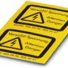 Warning sign, symbol: lightning, (L x W) 32 x 32 mm, PE, 1004513