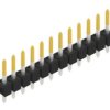 Pin header, 12 pole, pitch 2.54 mm, straight, black, 10046139