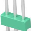 Pin header, 3 pole, pitch 2.54 mm, straight, green, 826926-3