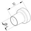0472CR/SB Hot air nozzle 0472CR, 6.0 mm, straight