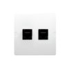 SIMON BASIC Gniazdo podwójne telefoniczne RJ12 (Moduł) białe BMT2.02/11 KONTAKT SIMON