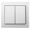 KIER Wyłącznik podwójny świecznikowy biały ŁP-2W/00 OSPEL