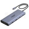 UGREEN Hub USB 3.2 C aktywny (CM639) na 4 porty USB (2x USB, 2x USB-C 3.2), 2x HDMI + SD/TF czarny na kablu 0,3m