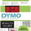 Taśma do nadruku DYMO S0720970, 24 mm x 7 m, Kolor taśmy: czerwony / Kolor nadruku: czarny DYMO S0720970, 24 mm x 7 m, K
