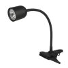 Lampka LED z klipsem czarna, 4 W, 320 lm, 4000 K, zasilanie 230V
