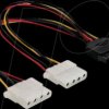 65159 Cable Power SATA 15 pin to 2 x 4 pin Molex female 20 cm