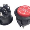 Przełącznik kołyskowy SMRS203RS 6A 250V (ON)-OFF-ON czerwony