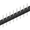 Pin header, 10 pole, pitch 2.54 mm, straight, black, 10057863