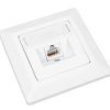 Gniazdko Solarix CAT5E UTP 1 x RJ45 podtynkowe białe SX9-1-5E-UTP-WH