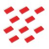 Listwa stykowa 2.54mm prosta 1x6, czerwona - 10 szt.