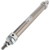 Siłownik pneumatyczny z tłoczyskiem SMC Dwustronne działanie Action CD85 297 mm 160 mm Guma CD85N25-160-B
