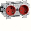 Gniazdo Schuko 2-kr-45st.wtyk zac.mont.front czer GS20113020