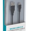 USB 2.0 adapter cable, USB plug type A to micro USB jack type B, 1 m, black, DB-300127-010-S