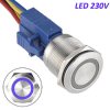 Przełącznik hermetyczny monostabilny 22 mm ( niebieski ) LED 230V