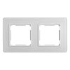 Ramka podwójna, szklana, biała, QUAD Electromalt, QAD1002GW