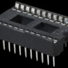 IC socket, 24-pin, double spring contact, RM 1.778