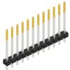 Pin header, 12 pole, pitch 2.54 mm, straight, black, 10058490