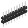 Pin header, 9 pole, pitch 2 mm, straight, black, 10062853