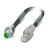 Kabel Ethernet M12, RJ45 długość 1 m Phoenix Contact Czarny PEX Ekranowane średnica 6.6 mm OD
