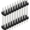 Pin header, 20 pole, pitch 2 mm, straight, black, SLY612220Z