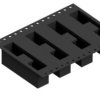 Pin header, 5 pole, pitch 2.54 mm, angled, black, SLLP5SMD0385SBTR