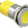Signal light, 24 V (AC), 24 V (DC), yellow, 60 mcd, Mounting Ø 22 mm, pitch 1.25 mm, LED number: 1, Q22F1CXXY24E