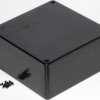 ABS enclosure, (L x W x H) 120 x 120 x 59 mm, black (RAL 9005), IP54, 1591USBK