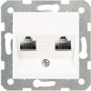 Gniazdo komputerowe VIKO 2xRJ45 kat.5e - białe -KARRE