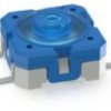 Short-stroke pushbutton, 1 Form A (N/O), 0.1 A/35 V, unlit , actuator (blue), 9.4 N, SMD, 1.14.108.920/0000