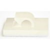 Clamp, with a flat, round design, max. bundle Ø 5 mm, PA, natural, self-adhesive, (L x W x H) 19.05 x 19 x 6 mm, 151-14059