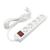Przedłużacz 5 Gniaz. 3M Z/U Z Wyłącznikiem Biały