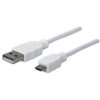 Kabel Usb A-Microb M/M 0,3M Usb2.0 Hi-Speed Biały Icoc Musb-A-003W