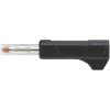 TruComponents 170675 B Mini straight blade Plug, straight 4 mm Black