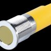 Q14F1CXXY220E Indicator LED, 220 V AC, 14 mm, FASTON, yellow/BrC