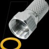 FFZL0/7DL Twist-on F-plug, for 7.0-mm diameter antenna cables