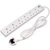 Draper 09659 Six Socket Surge Protected Extension Lead with Neon Indicator, 2m