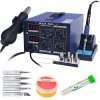 Stacja Lutownicza HOTAIR WEP 852D+ 2w1 3 dysze 660W Groty 900M Cyna Pasta
