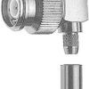 TNC plug 75 Ω, RG-59B/U, solder/crimp connection, angled, 100023814