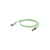 Weidmuller 1044470050 Sensor/Actuator Cable 5m M12-RJ45 Cat 5 IP67 Green