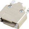 encitech DTPK-M-15-K 6560-0145-02 Obudowa złącza D-SUB Ilość styków: 15 tworzywo sztuczne, metalizowane 180 ° srebrny 1