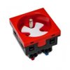 Gniazdo 230V z uziemieniem bezśrubowe 1-krotne std 45x45 z blokadą i zwalniaczem czerwone E/BGNBZ