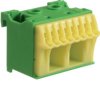 Blok samozacisków 1-biegunowy 63A QC 10 przyłączy 33x45x45mm TH35 zielony KN10E HAGER