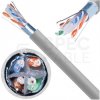 Kabel sieciowy F/UTP kat.6 skrętka 4x2x0,51mm wewnętrzny Eca PVC szary NEKU