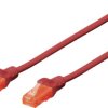 Kabel krosowy CAT 6 U-UTP, Cu, LSZH, AWG 26/7, długość 10 m, kolor czerwony