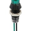 Lampka kontrolna do montażu panelowego 5 → 28V dc, zielona 8.2mm LED Czarny Wyprowadzenia Sloan