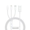 Kabel Baseus Superior Series USB-A - USB-C / Lightning / micro USB 3.5A 0.5m - biały