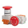 22m 440V 10A Self-Locking Mushroom Head Emergency Safety Stop Button - LAY37- 11ZS